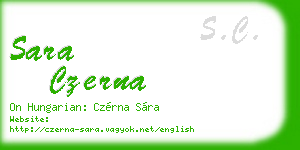 sara czerna business card